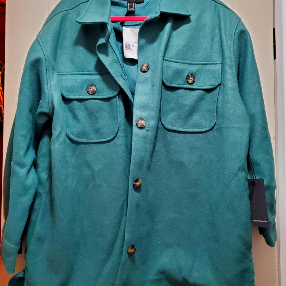 Teal Shacket Sz L